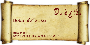 Doba Őzike névjegykártya